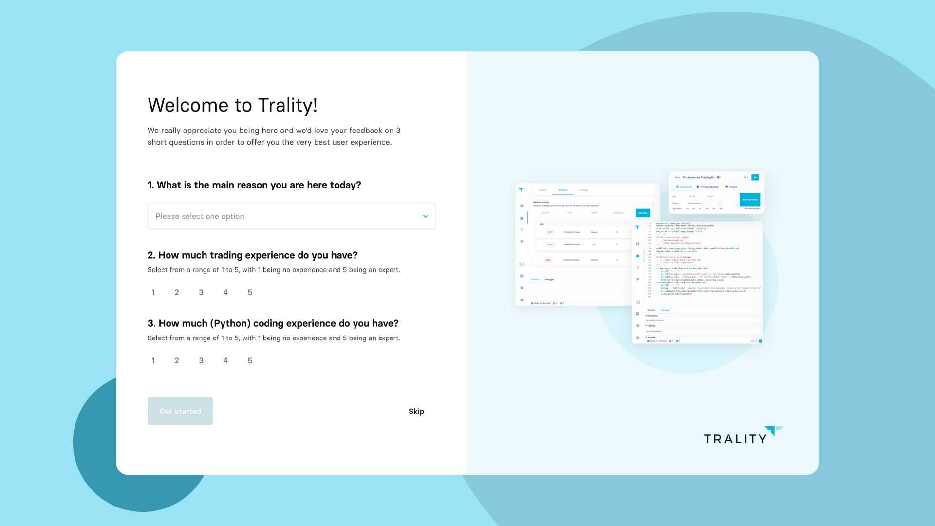 Trality, crypto, trading bot, sign up