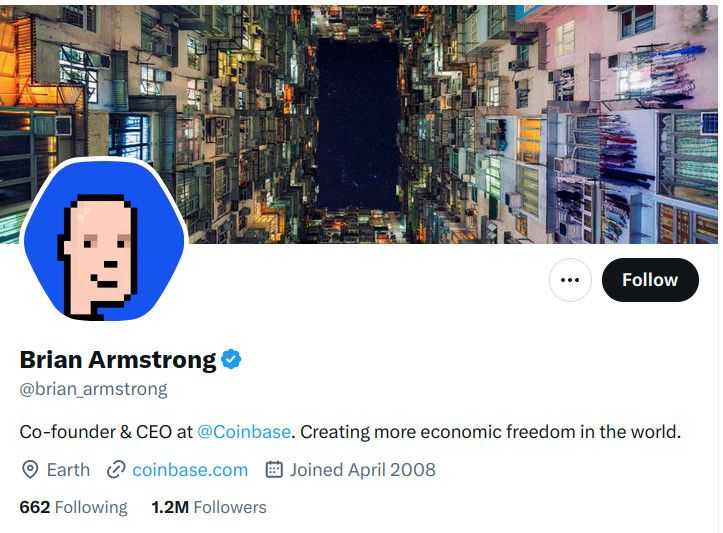 Brian Armstrong, Coinbase Founder and CEO (@brian_armstrong)