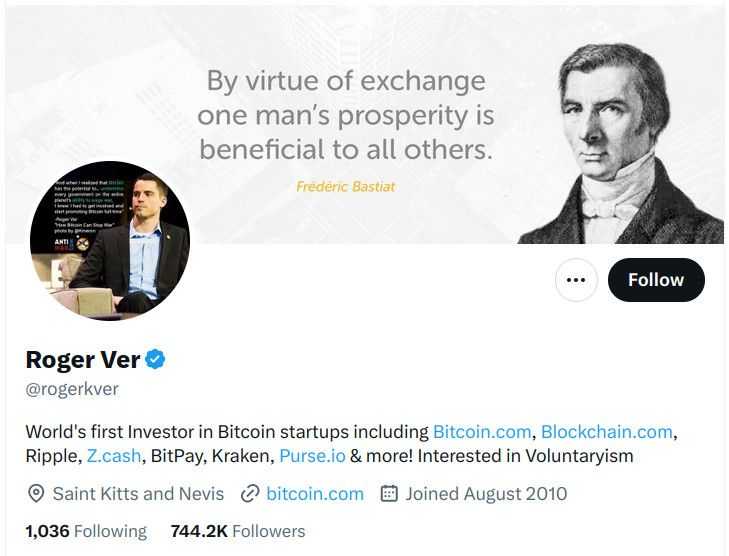 Roger Ver, Serial Bitcoin Entrepreneur (@rogerkver)